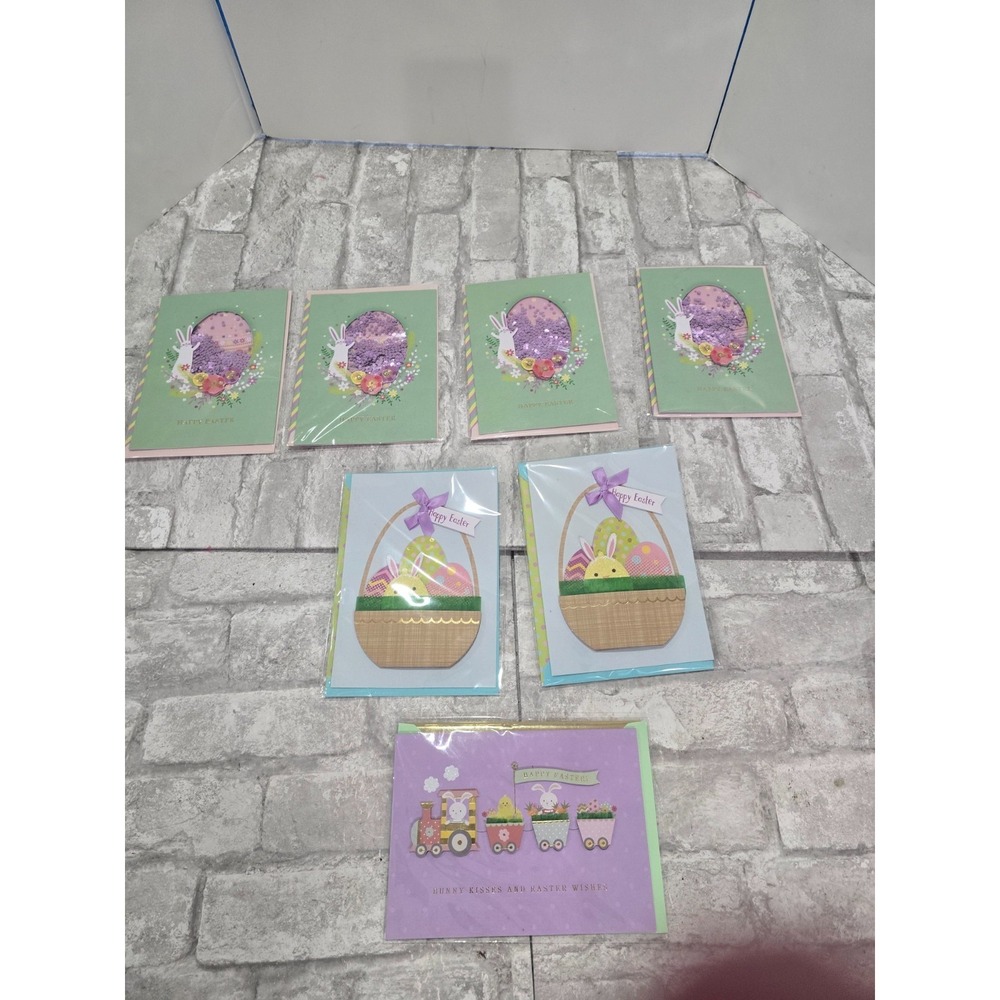 Roberts and Reid Easter Cards Lot‎ of 7 cards with envelopes 3D 2D